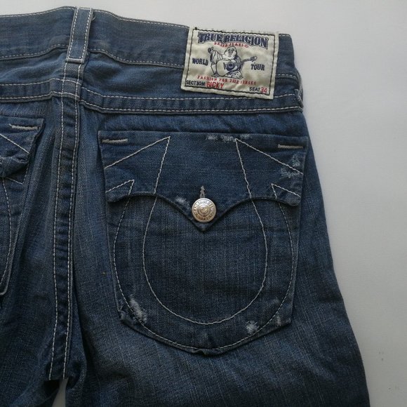 True Religion Ricky Straight Jeans 34 - Picture 3 of 10